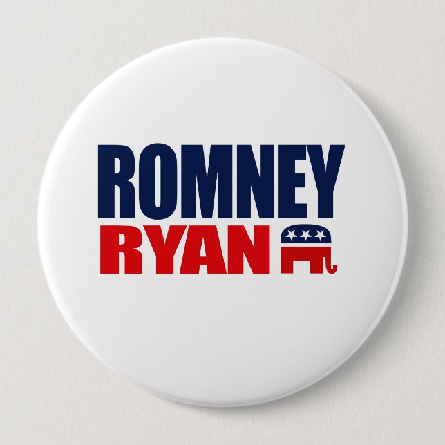 ROMNEY RYAN TICKET 2012.png 4 Inch Round Button (Front)