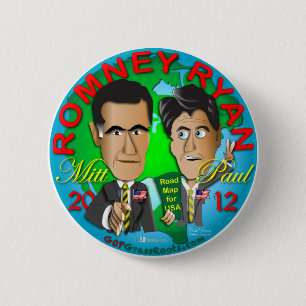 Romney Ryan USA 2 Inch Round Button