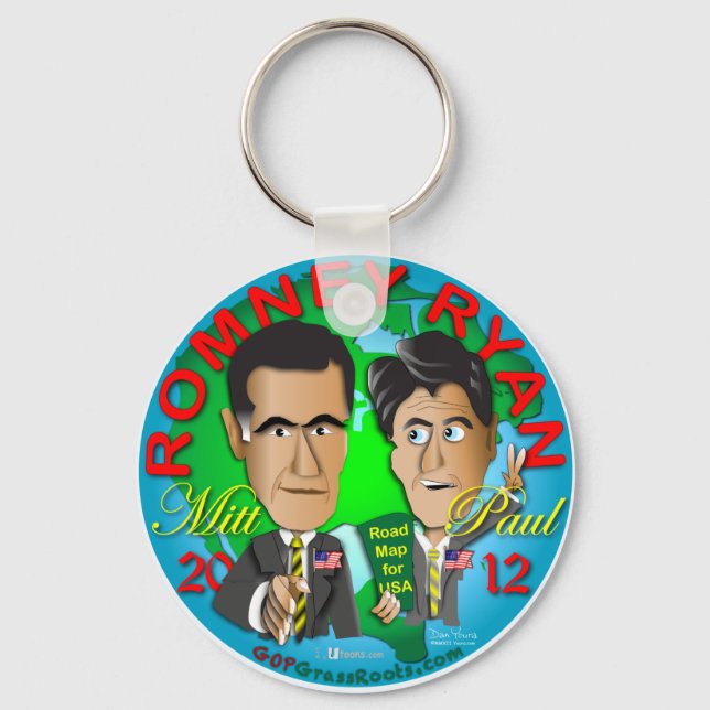 Romney Ryan USA Keychain (Front)
