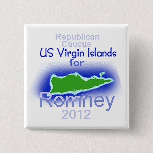 Romney VIRGIN ISLANDS Button (Front)