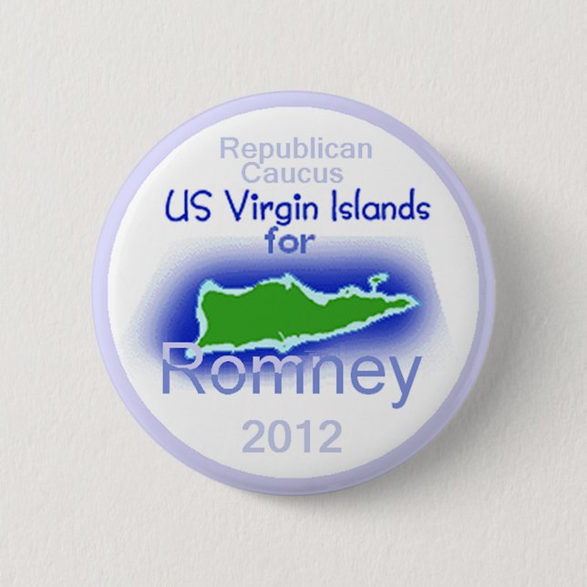 Romney VIRGIN ISLANDS Button (Front)