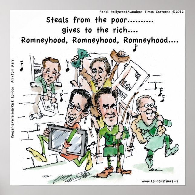 RomneyHood Poster drôle par Rick London (Devant)