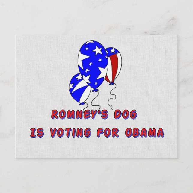 Romney's Dog Postcard (Front)