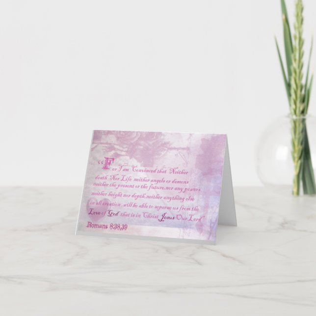 Romns 8:28 Inspirational Card (Front)