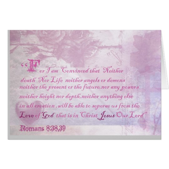 Romns 8:28 Inspirational Card