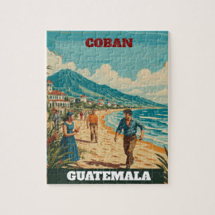 Rompecabezas  GUTEMALA COBAN Retro poster Jigsaw Puzzle