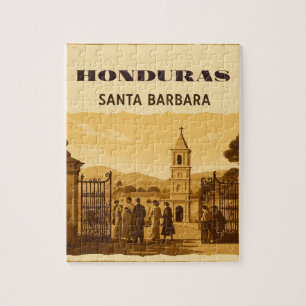 Rompecabezas  Honduras Santa Barbara Retro poster Jigsaw Puzzle