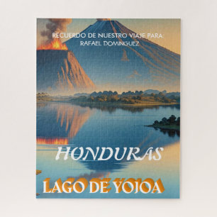Rompecabezas  Honduras Yojoa Lake Retro poster Jigsaw Puzzle
