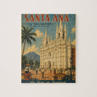 Rompecabezas Santa Ana, El Salvador Retro poster Jigsaw Puzzle