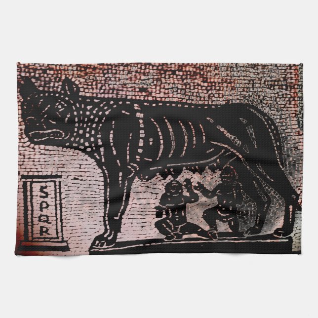 Romulus and Remus Kitchen Towel (Horizontal)