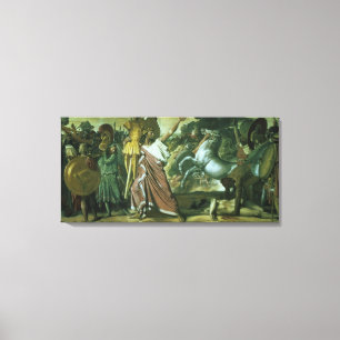 Romulus, conqueror of Acron, taking his booty to t Canvas Print