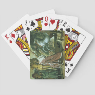 Romulus, conqueror of Acron, taking his booty to t Playing Cards