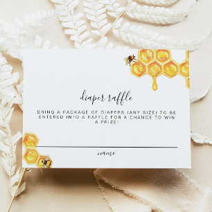 Romy - Honeycomb Bee Diaper Raffle Ticket Card