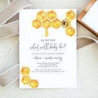 ROMY Rustic Bee Honey Comb Gender Reveal Party