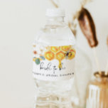 ROMY Rustic White Floral Honey Bee Bridal Shower Water Bottle Label<br><div class="desc">This bridal shower water bottle label features rustic white watercolor florals and honey with honey bees and a cute handwritten script font with the words,  'bride to be.' This water bottle label is the perfect addition to your fall barn honey bee themed bridal shower.</div>
