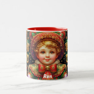 RON ~ CHRISTMAS CHILD ~  Two-Tone COFFEE MUG