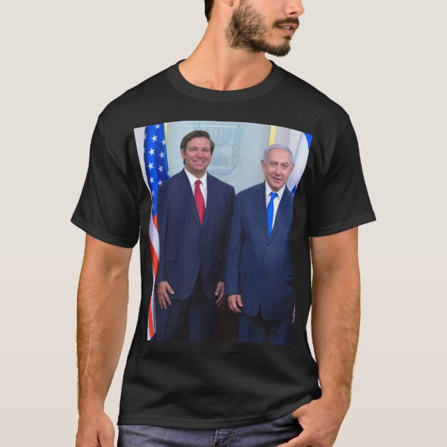 Ron DeSantis And Benjamin Netanyahu T-Shirt (Front)