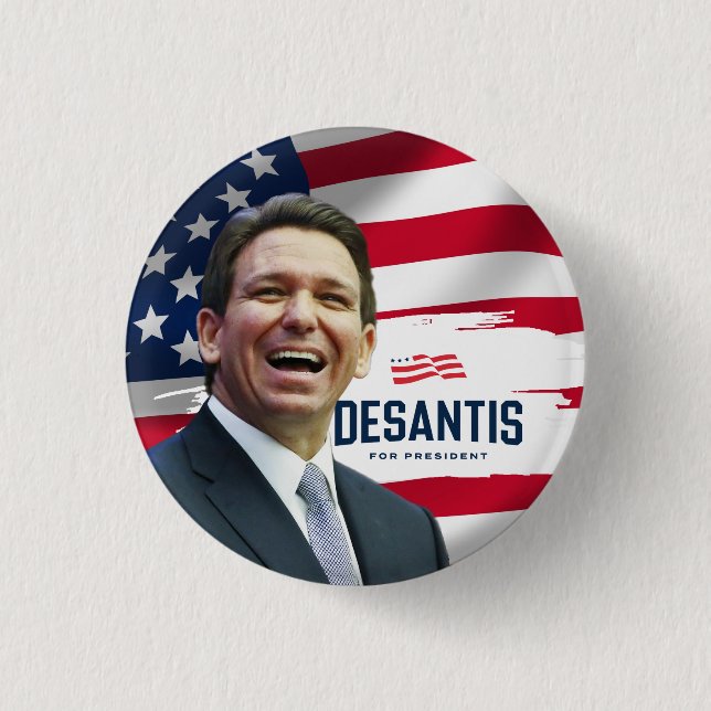 Ron Desantis for President 2024 1 Inch Round Button (Front)