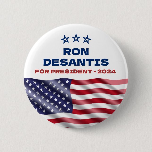 Ron Desantis for President 2024  2 Inch Round Button (Front)
