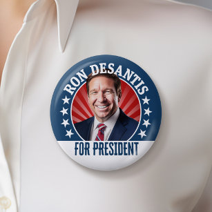 Ron DeSantis for President 2024 - Campaign Photo 2 Inch Round Button