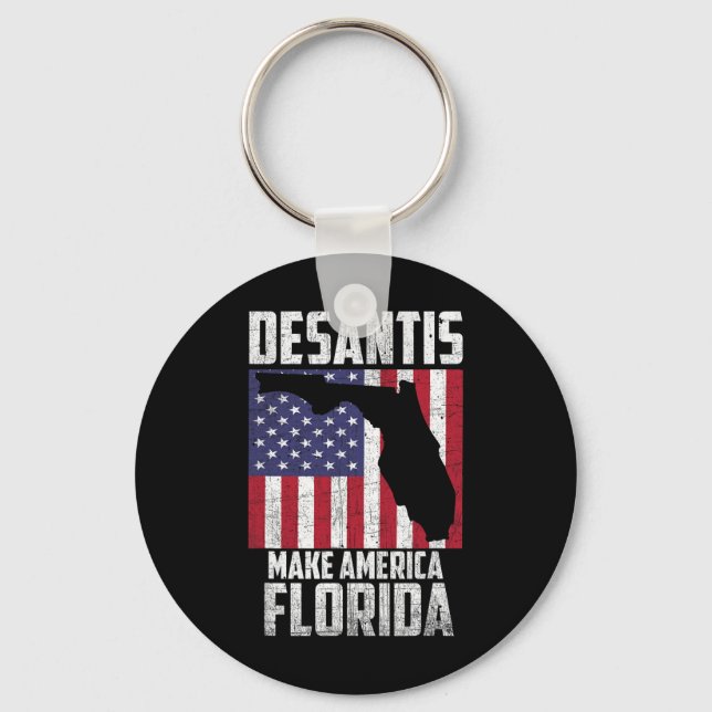 Ron Desantis Make America Florida Again Republican Keychain (Front)