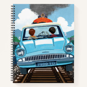 Ron & HARRY POTTER™ in Flying Car to HOGWARTS™ Notebook