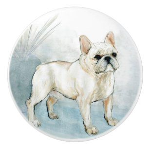 Ron Hevener French Bulldog Ceramic Knob
