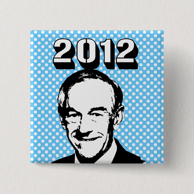 Ron Paul 2012 2 Inch Square Button (Front)