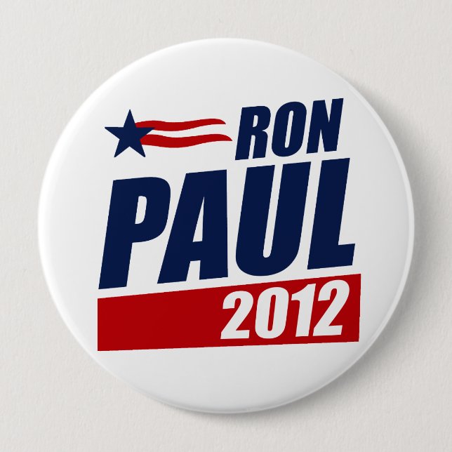 RON PAUL 2012 4 INCH ROUND BUTTON (Front)