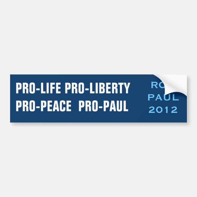 Ron Paul 2012 Bumper Sticker (Front)