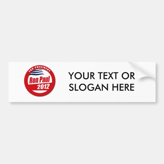 Ron Paul 2012 button Bumper Sticker (Front)