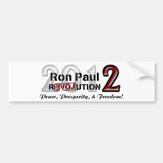 Ron Paul 2012 Campaign Bumper Sticker (Front)