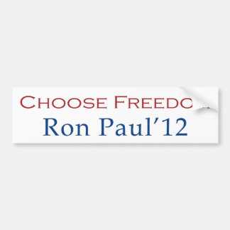 Ron Paul 2012 Choose Freedom Bumper Sticker