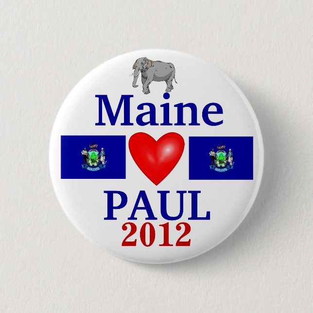 Ron Paul 2012 Maine 2 Inch Round Button (Front)