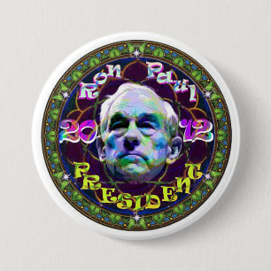 Ron Paul 2012 Mandala 3 Inch Round Button