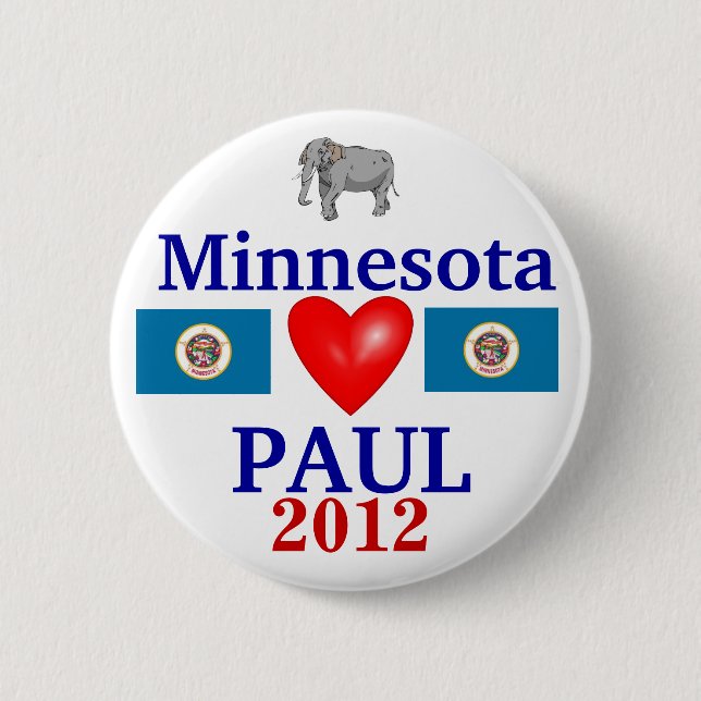 Ron Paul 2012 Minnesota 2 Inch Round Button (Front)
