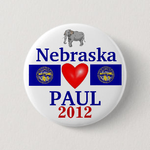 Ron Paul 2012 Nebraska 2 Inch Round Button