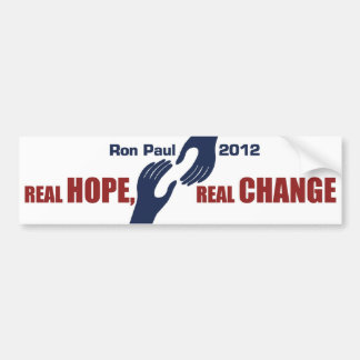 Ron Paul 2012: Real Hope, Real Change Bumper Sticker