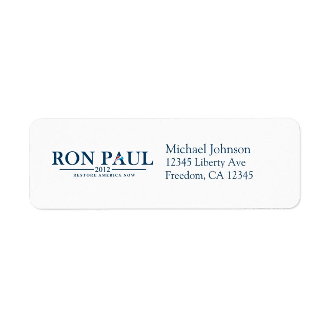 Ron Paul 2012 - Restore America Now (Front)