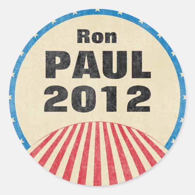 Ron Paul 2012 Round Stickers (Front)