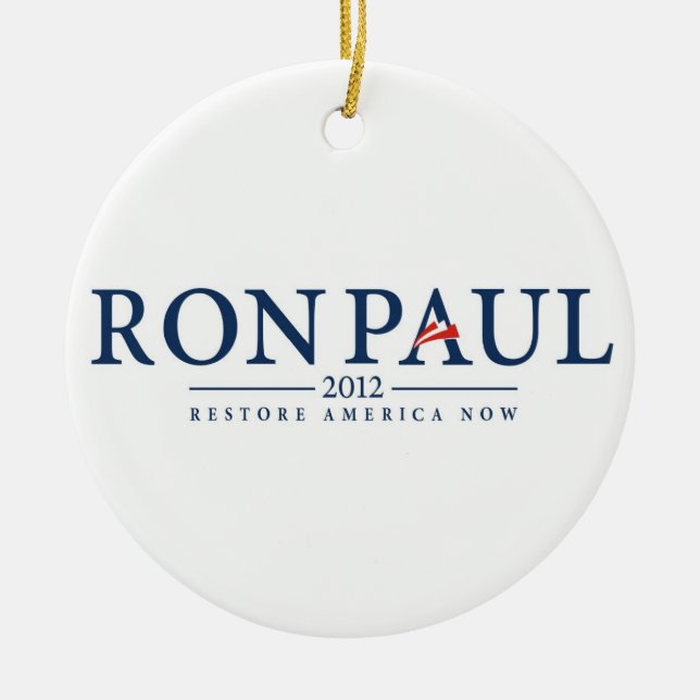 ron paul 2012 usa president election logo politics ceramic ornament (Front)