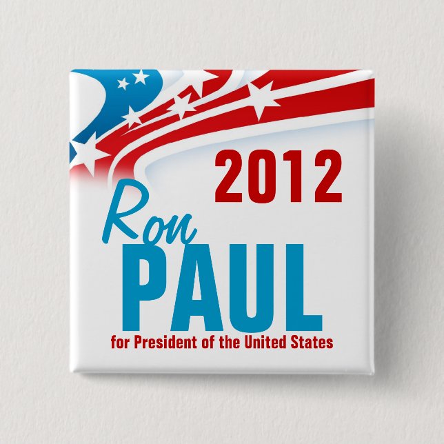 Ron Paul 2 Inch Square Button (Front)