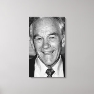 Ron Paul Black & White Portrait Canvas Print