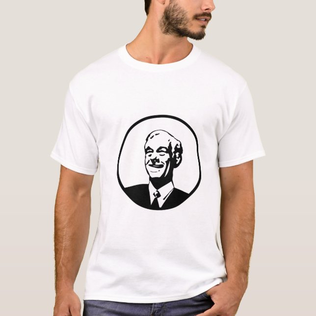 Ron Paul Circle White T-Shirt (Front)