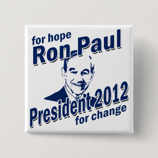 Ron Paul for Hope and Change 2 Inch Square Button