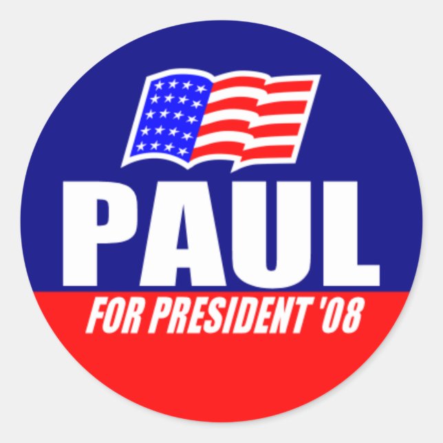 Ron Paul for President 08 Stickers (Front)