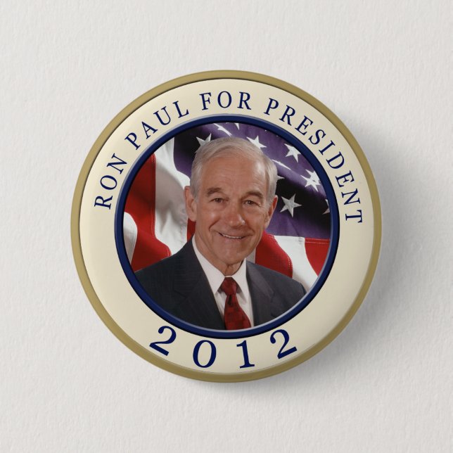 Ron Paul For President 2012 2 Inch Round Button (Front)