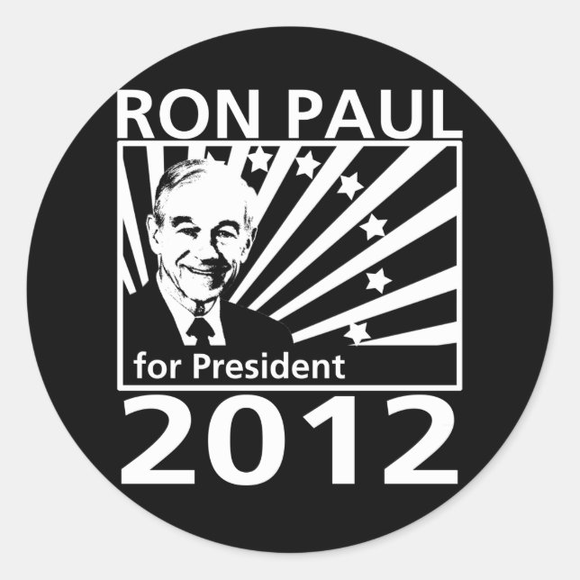 Ron Paul For President 2012 Classic Round Sticker (Front)