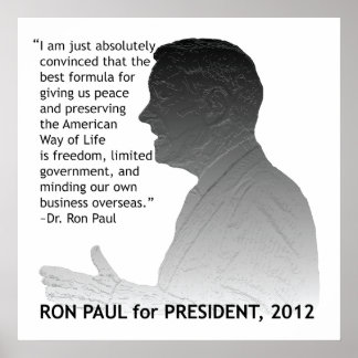 Ron Paul for President of the USA Poster