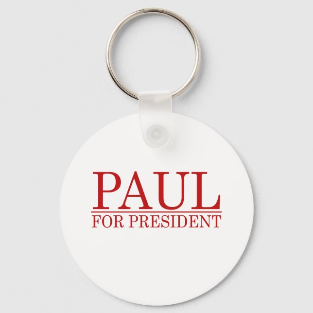 RON PAUL FOR PRESIDENT (Red Keychain (Front)